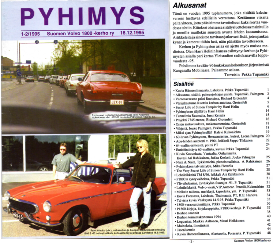Pyhimys lehti Suomen Volvo 1800 kerho pyhimys-lehti-suomen-volvo-1800-kerho